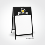 Steel A-Frame - Whiteboard - Beer Club