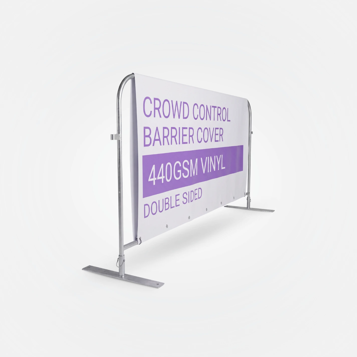 Crowd Control Barrier - Banners - Double Sided - Angled
