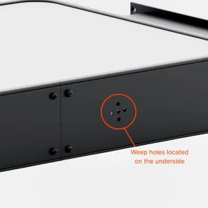 Signage - Wall Light Box - Curve - Black - Weep Hole