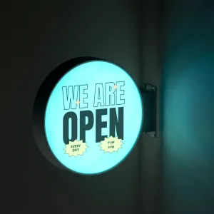 Signage - Wall Light Box - Black - Open