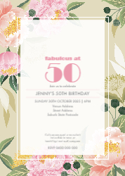 Camillia Floral Invite