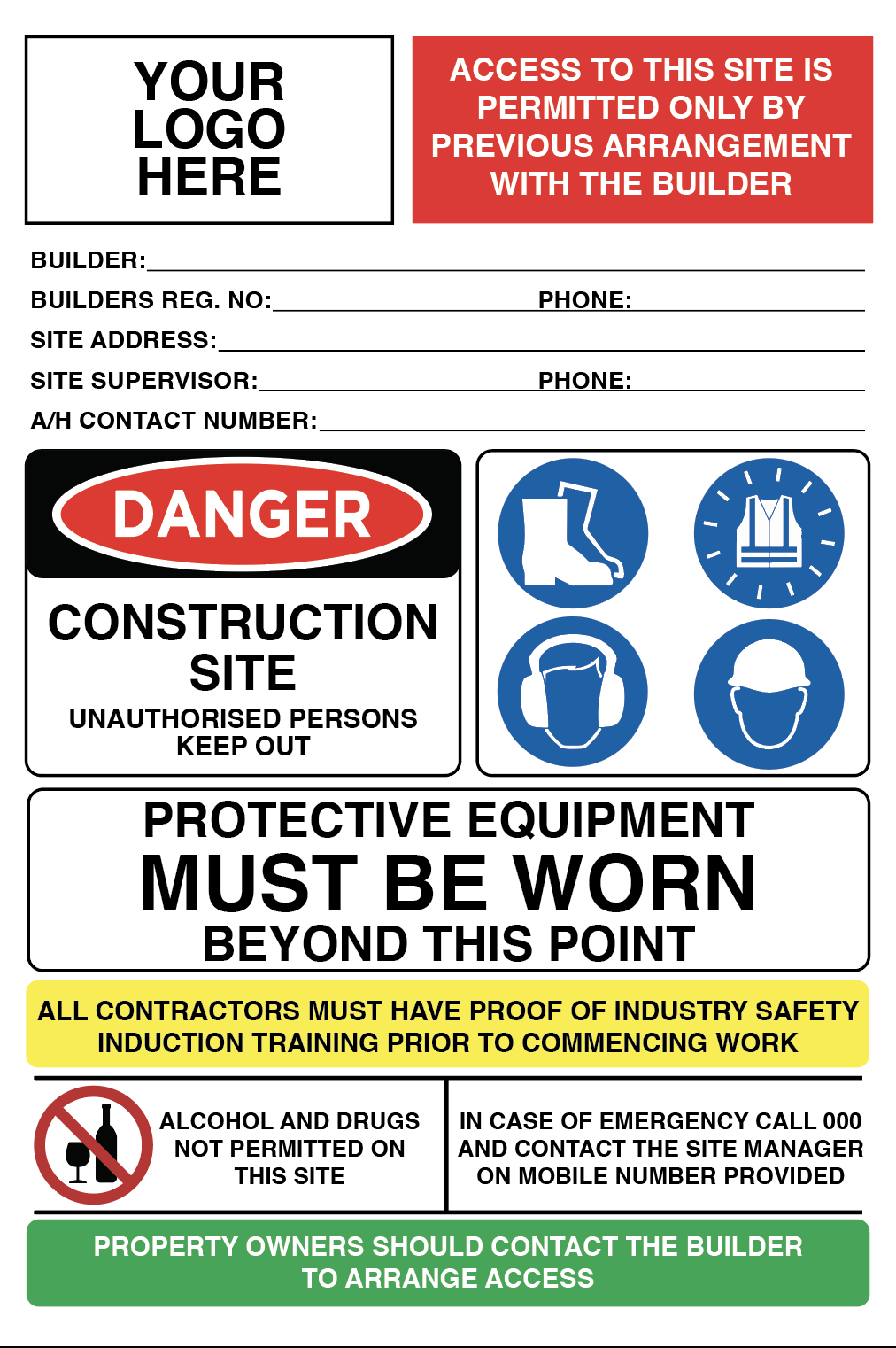 Construction Signage