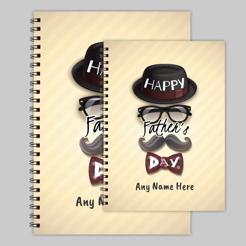 Personalised Notebook - Fathers Hat