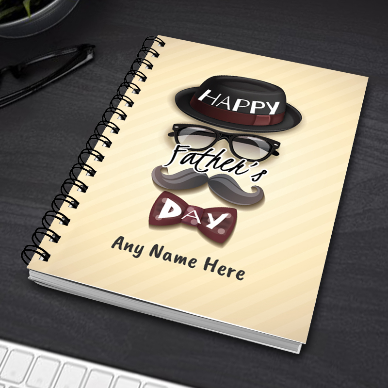 Personalised Notebook - Fathers Hat