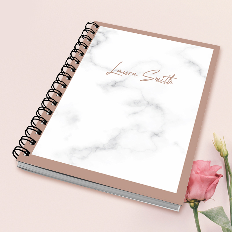 Personalised Notebook - Marble Name