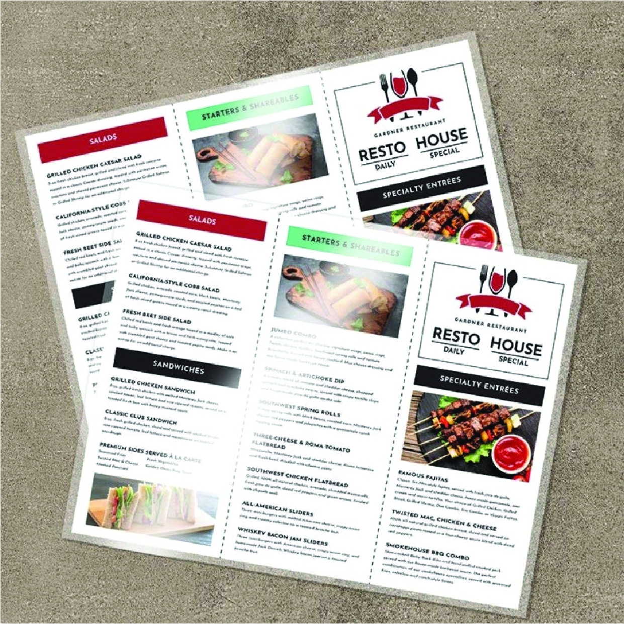 Hard Lamination Menu