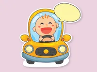 Baby in Yellow Car