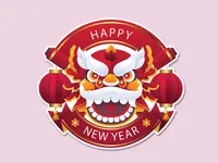 Happy New Year Lion