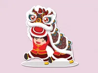 Boy with Lion Dance