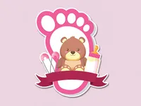 Teddy Bear in Pink Foot