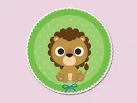 Lion Green Badges