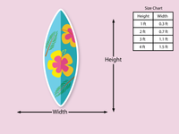 Floral Surfing Board