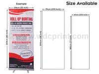 Roll Up Bunting - Size Available