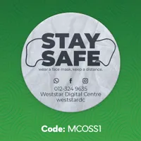 Stay Safe Sticker (Round) 1