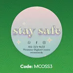 Stay Safe Sticker (Round) 3