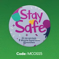 Stay Safe Sticker (Round) 5