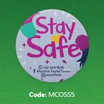 Stay Safe Sticker (Round) 5