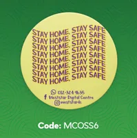Stay Safe Sticker (Round) 6