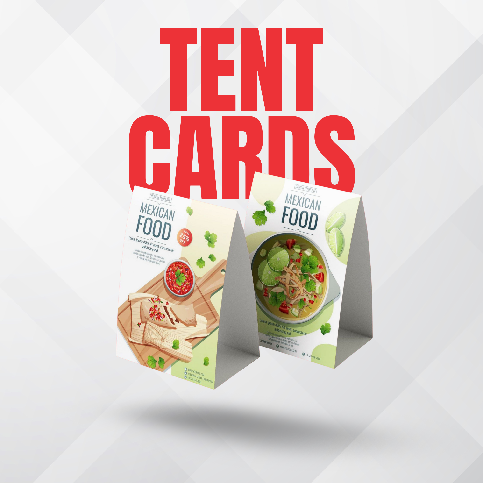 Table Tent Card Two Side