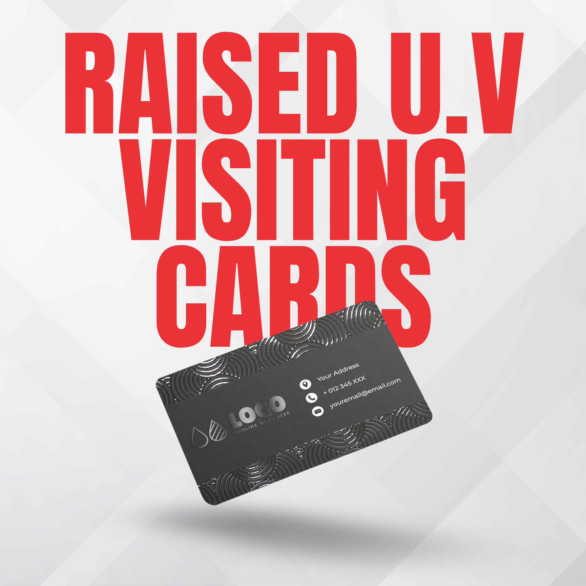 Raised UV Visiting Cards