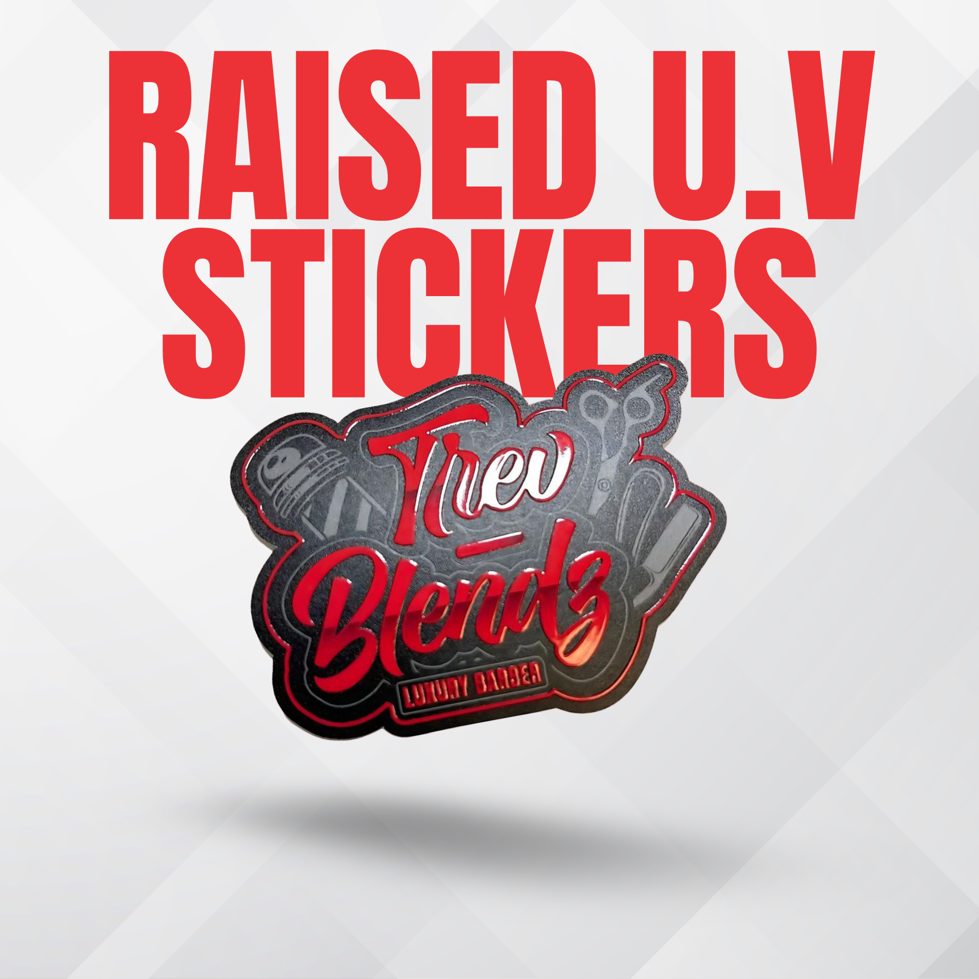 Raised & Embossed UV Stickers