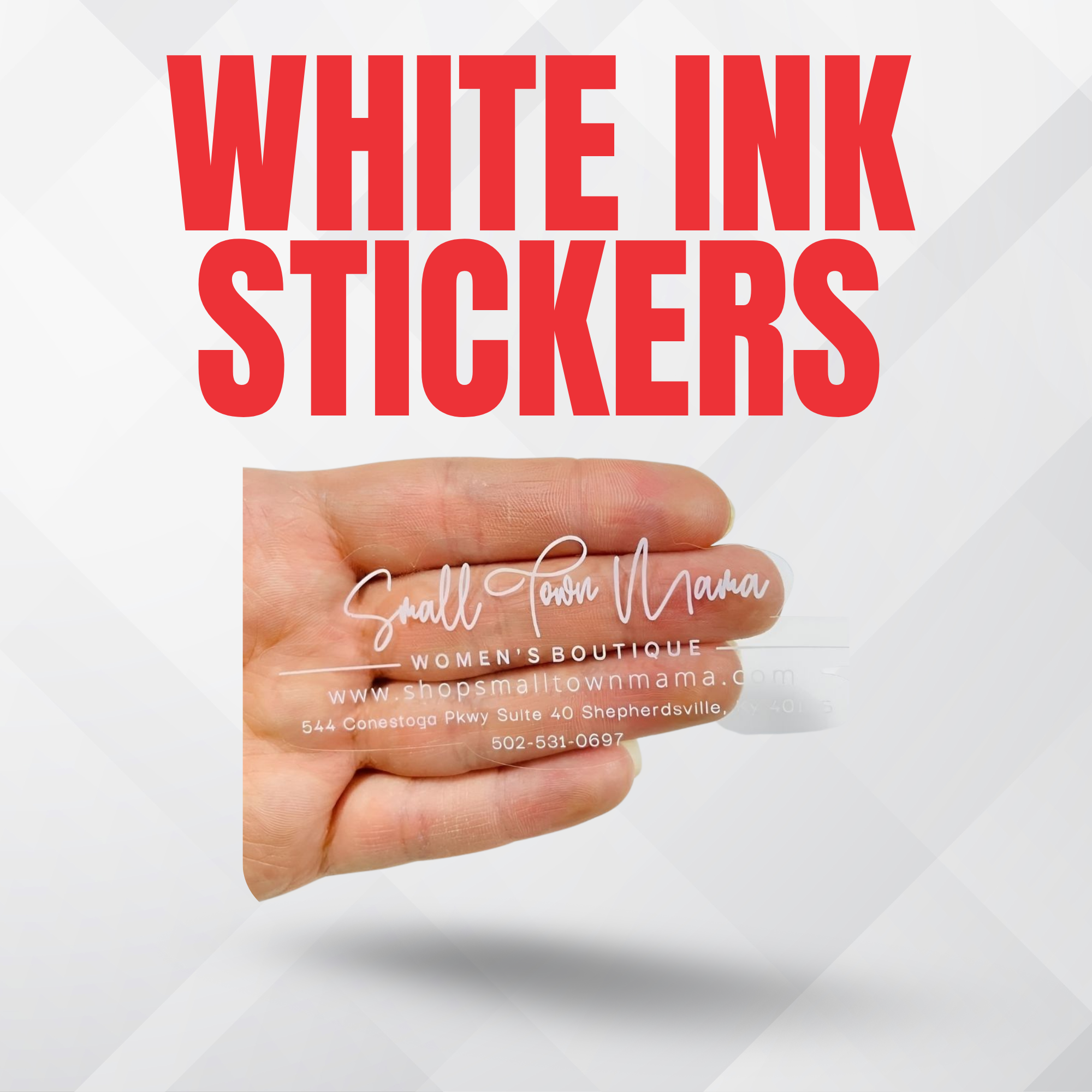 White-Ink Clear Stickers 1
