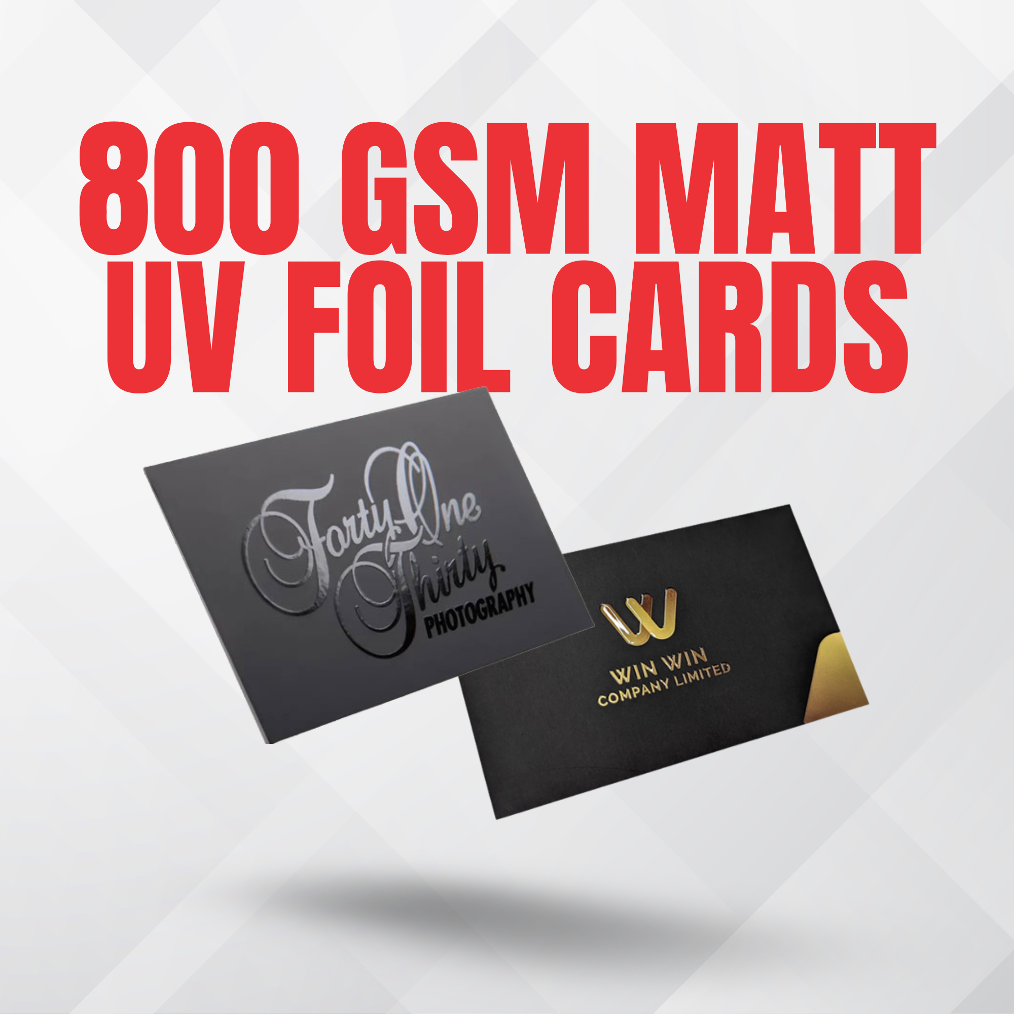 800 GSM Matt UV Foil Cards 1