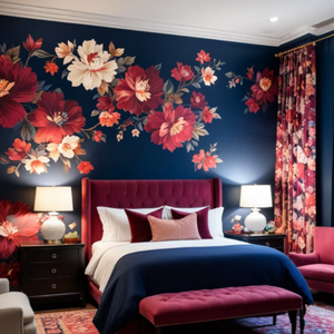 Bold Floral Navy