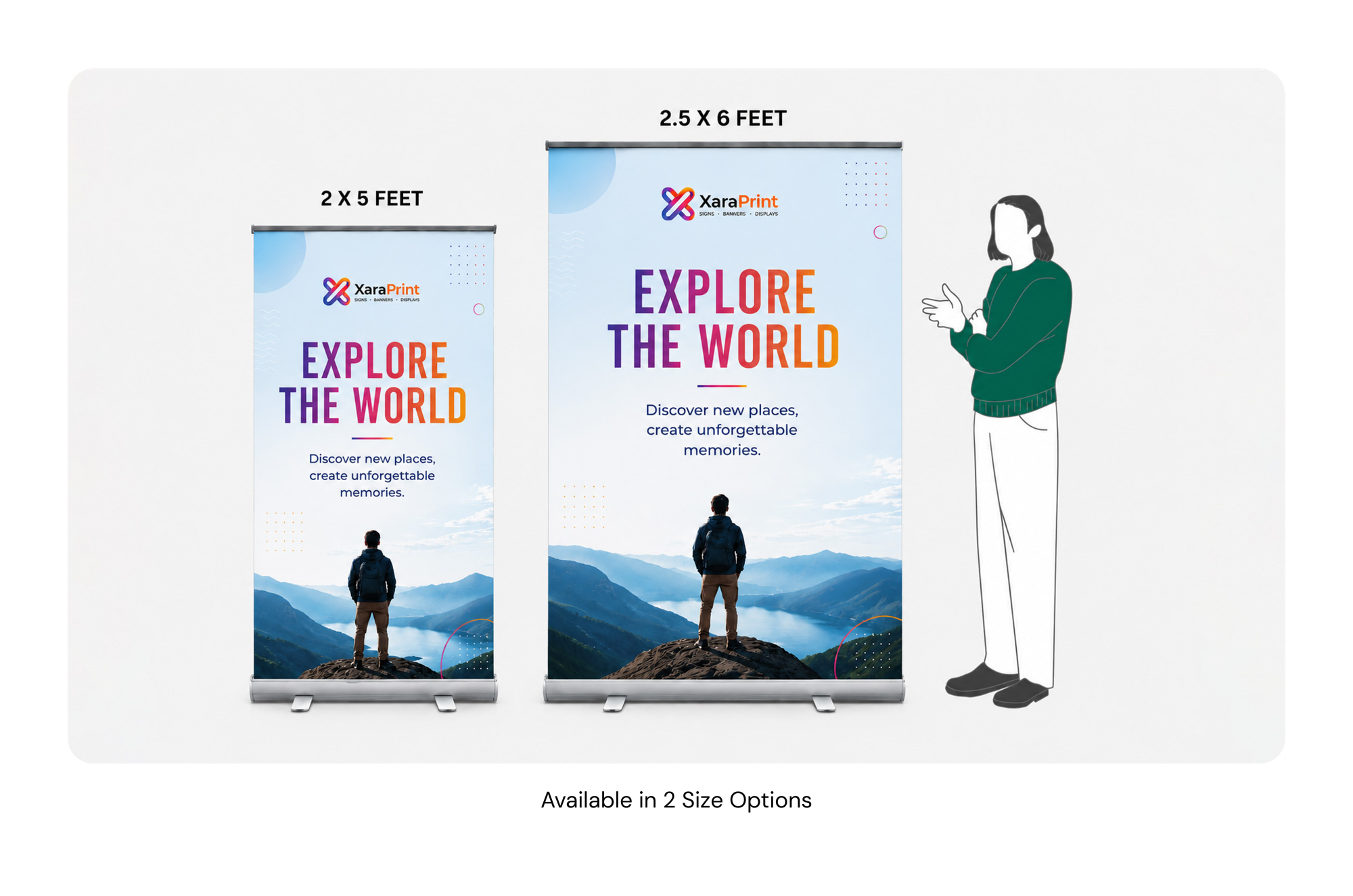 Deluxe Wide Base Retractable Banner 12
