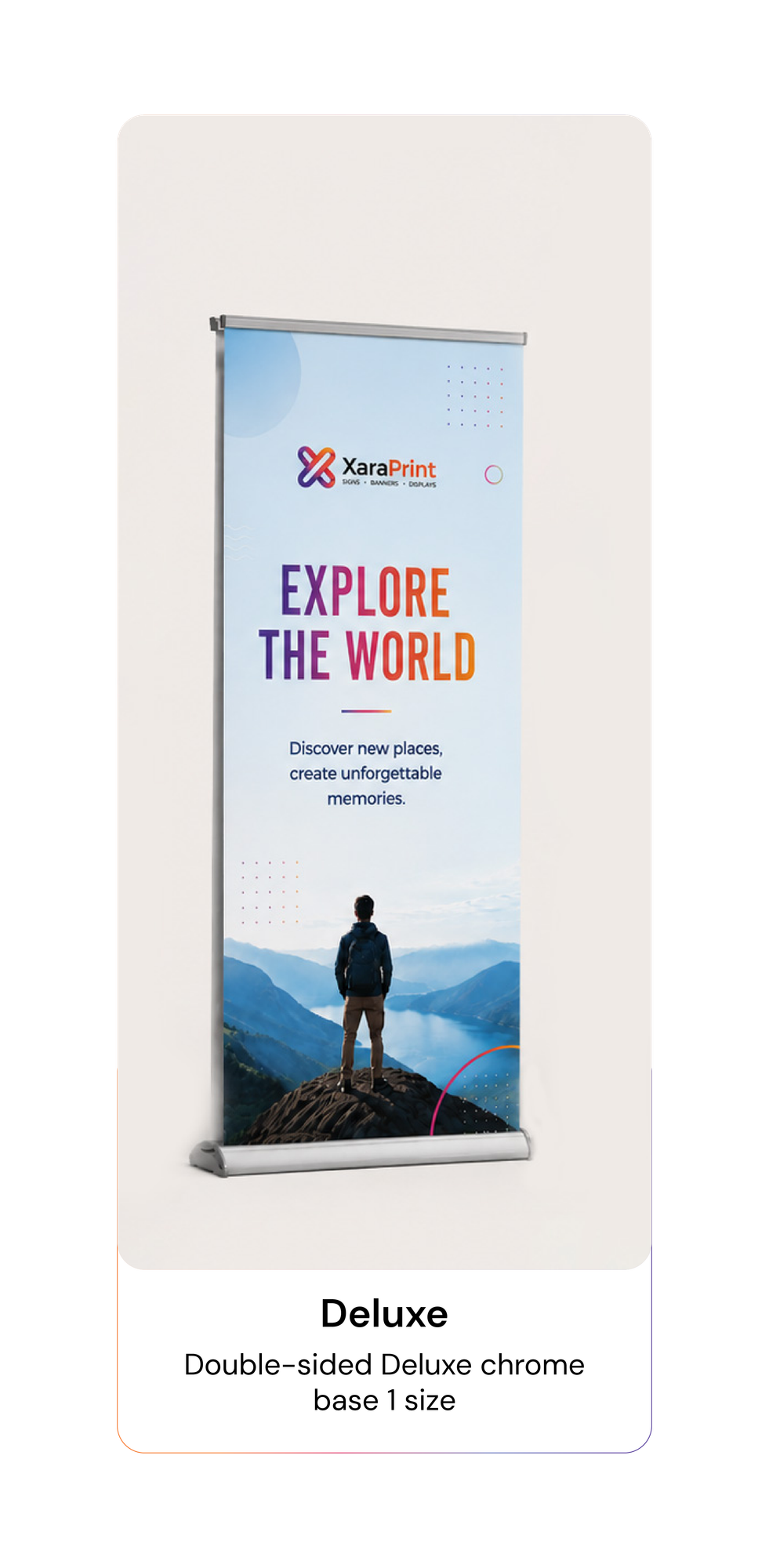 Deluxe Wide Base Retractable Banner 11
