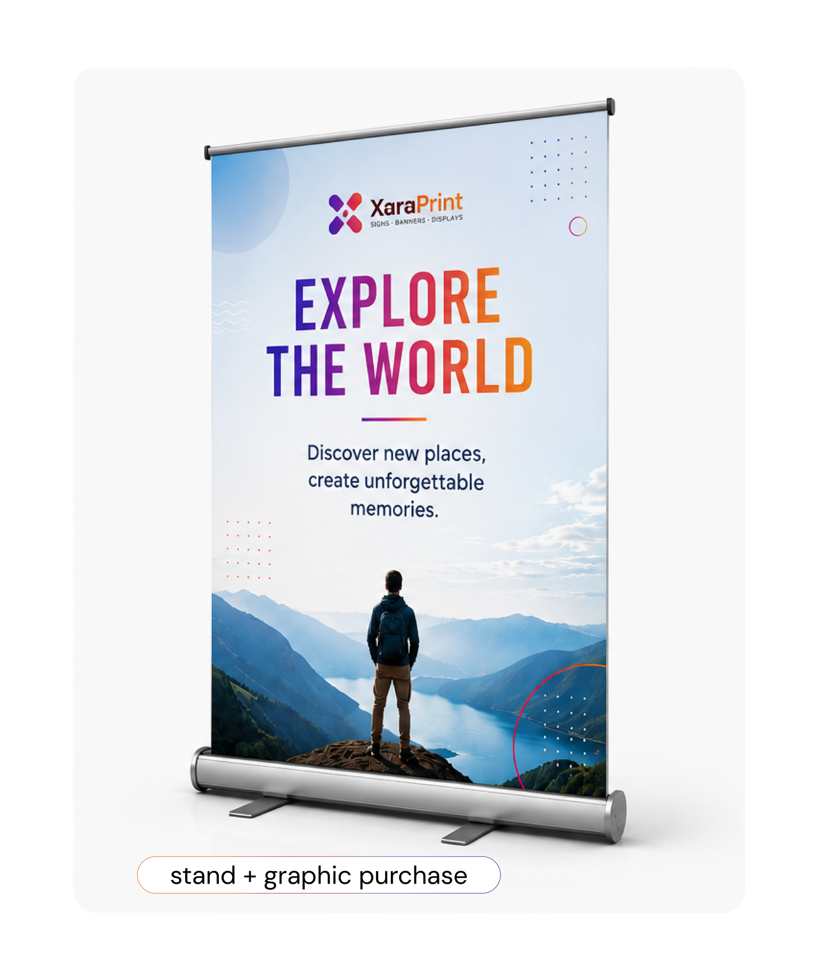 Deluxe Wide Base Retractable Banner 6