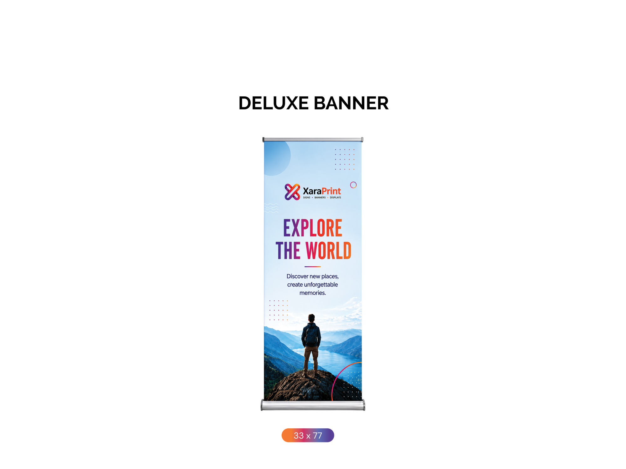 Deluxe Wide Base Retractable Banner 13