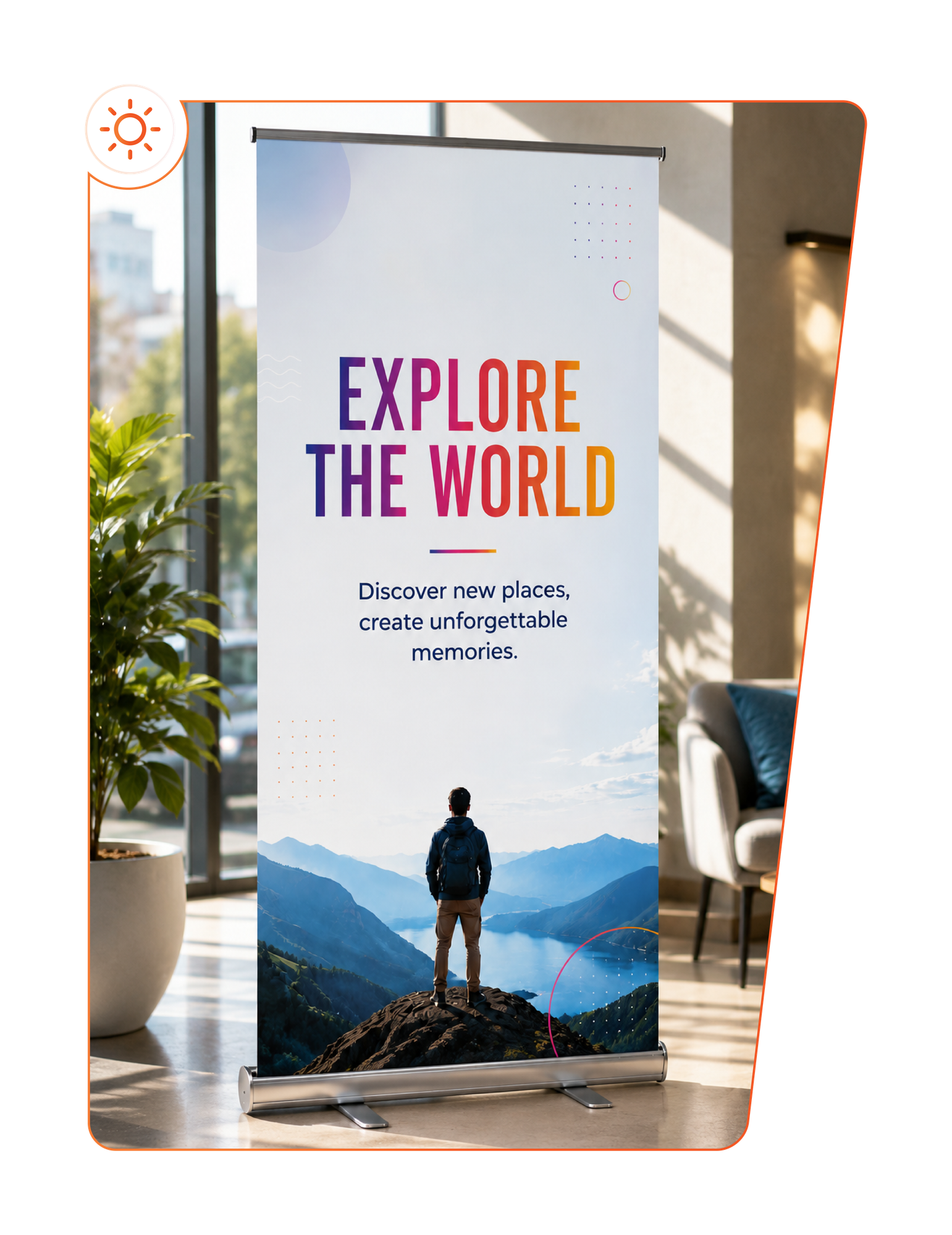 Deluxe Wide Base Retractable Banner 5
